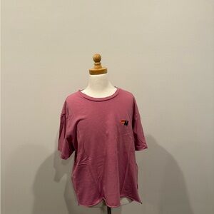 Vintage Pink T-Shirt with Embroidered Logo